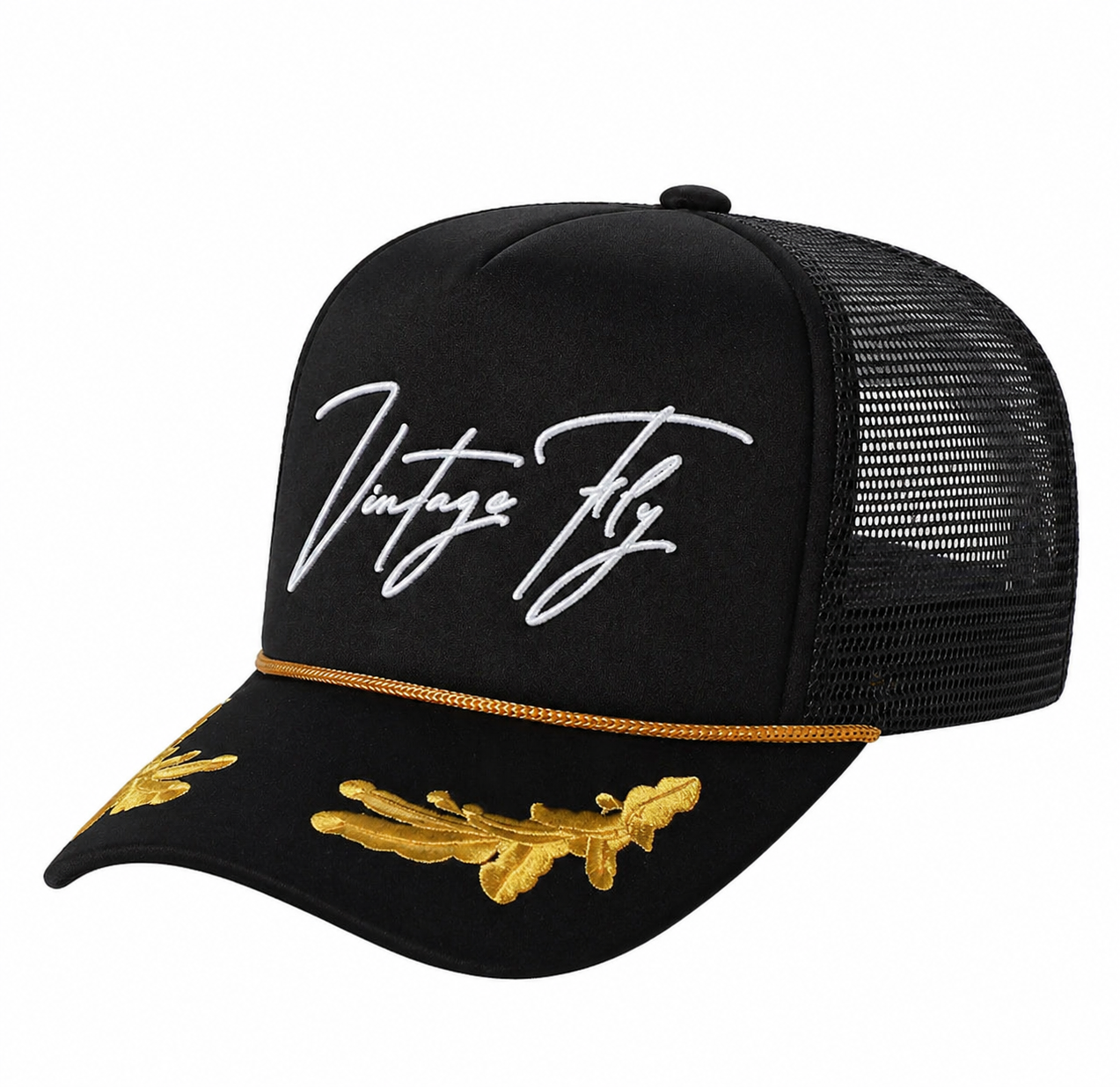 Captain Trucker Hat - Black
